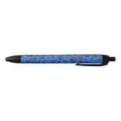 Dog Paws Black & White Polka Dot auf Tech Blue Kugelschreiber (Unterseite)