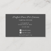 Dog Paws Business Card Visitenkarte (Rückseite)