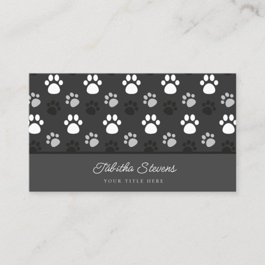 Dog Paws Business Card Visitenkarte (Vorderseite)