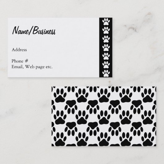 Dog Paws Custom Visitenkarte (Vorne/Hinten)