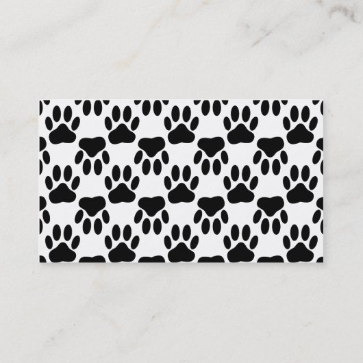 Dog Paws Custom Visitenkarte (Rückseite)