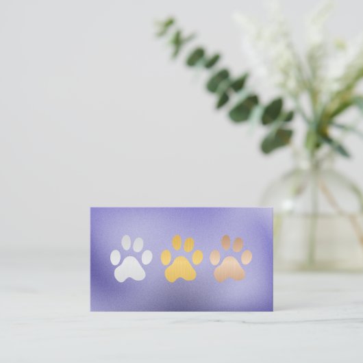 Dog Paws Footprints | Animal Care Visitenkarte (Stehend Vorderseite)