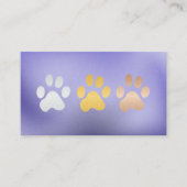 Dog Paws Footprints | Animal Care Visitenkarte (Vorderseite)