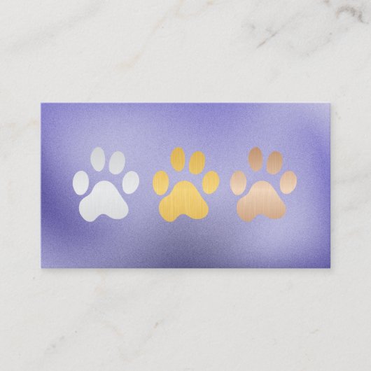Dog Paws Footprints | Animal Care Visitenkarte (Vorderseite)