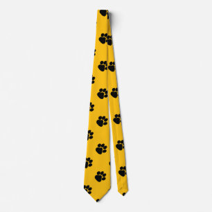 Dog Paws Fun Geburtstagsgeschenk Gelb Krawatte