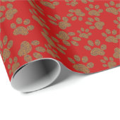 Dog Paws Geschenkpapier (Rolleneckpunkt)