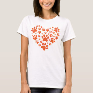 Dog paws Heart T-Shirt