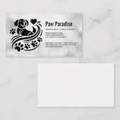 Dog Paws Hearts | Boke Visitenkarte (Vorne/Hinten)
