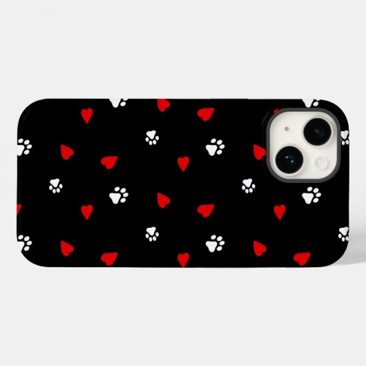 Dog Paws Herzmuster Case-Mate iPhone Hülle (Rückseite (Horizontal))