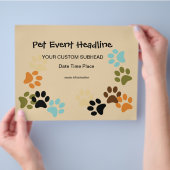 Dog Paws kuppeliger Flyer (Hand)