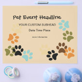 Dog Paws kuppeliger Flyer (Einzeln)