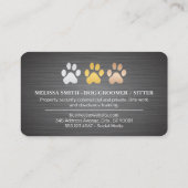 Dog Paws Metal | Animal Services Visitenkarte (Rückseite)