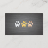 Dog Paws Metal gebürstet Visitenkarte (Vorderseite)
