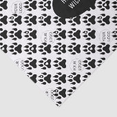 Dog Paws Minimal moderne Text- und Logo-Gewebe Pap Seidenpapier (Ausschnitt)