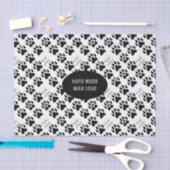 Dog Paws Minimal moderne Text- und Logo-Gewebe Pap Seidenpapier (Handwerk)