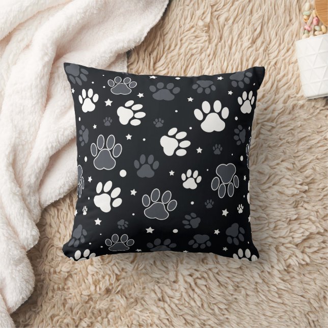Dog Paws Pattern – Funny Gift for Pet Lovers Kissen (Decke)