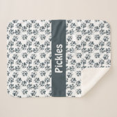 Dog Paws Personalisiert Sherpa Dog Blanket Sherpadecke (Vorderseite (Horizontal))