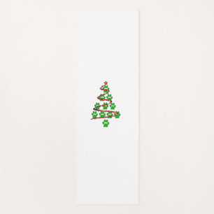 Dog Paws Print Christmas Tree für Hunde Liebhaber Yogamatte