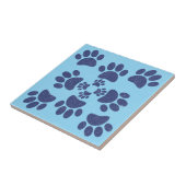 Dog Paws Prints Portuguese Style Vintage Fliese (Seite)