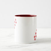 Dog Paws Prints Zweifarbige Tasse (Mittel)