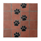 Dog Paws Terracotta Floor | Fliese (Vorderseite)