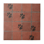 Dog Paws Terracotta Paw Tracks | Fliese (Vorderseite)