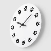 DOG PAWS WALL CLOCK GROßE WANDUHR (Winkel)