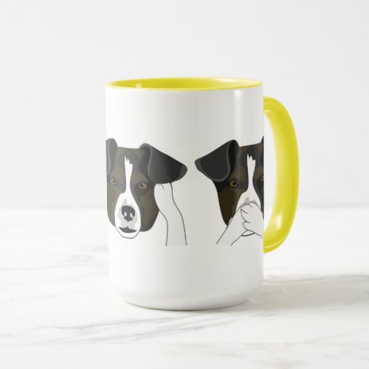Dog Peak- A-Boo Tasse (VorderseiteRechts)