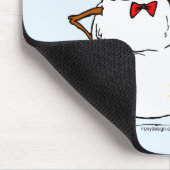 Dog Pees auf Snowman Cartoon blau Mousepad (Ecke)