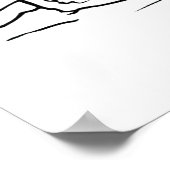 Dog Pees auf Snowman Cartoon Poster (Ecke)