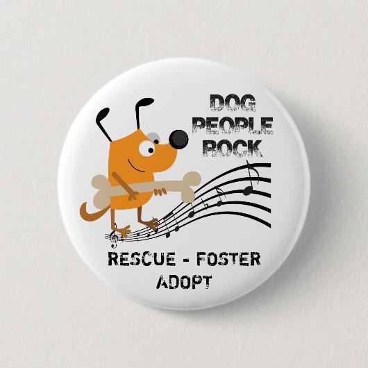Dog People Rock Button (Vorderseite)