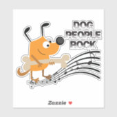 Dog People Rock Vinyl Sticker (Blatt)