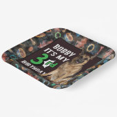 Dog Personalisierte Party Teller zum 3. Geburtstag (Gewinkelt)