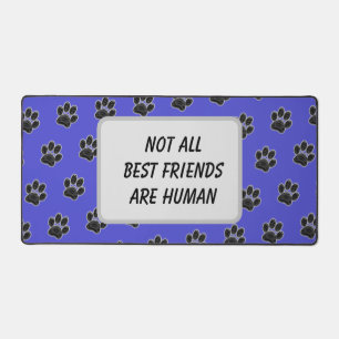 Dog Pet Best Friend Red Heart Puppy Paw Print Schreibtischunterlage