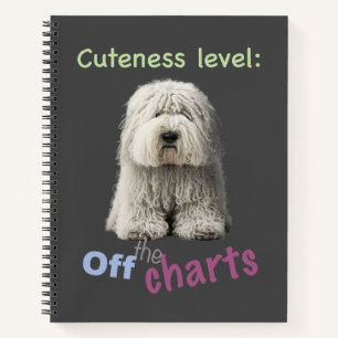 Dog Pet Cuteness Level Niedlich Adortable Funny Zi Notizblock