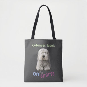 Dog Pet Cuteness Level Niedlich Adortable Funny Zi Tasche