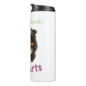 Dog Pet Cuteness Level Niedlich Adortable Funny Zi Thermosbecher (Nach rechts gedreht)