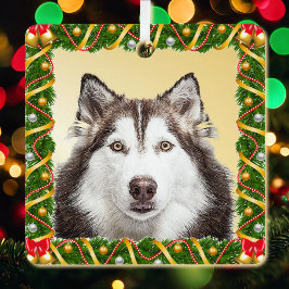Dog Pet Foto Vorlage Weihnachtsbaum Leichtgewichti Ornament Aus Metall