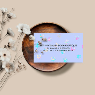 Dog Pet Grooming Design lila lilac Visitenkarte