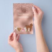 Dog Pet Grooming Sitting Business Glitzer Flyer (Handgriff)