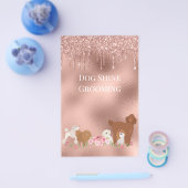 Dog Pet Grooming Sitting Business Glitzer Flyer (Einzeln)