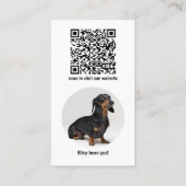 Dog Pet Influencer Social Media Dackel Dackel Visitenkarte (Rückseite)