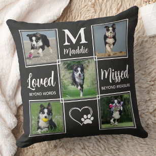 Dog Pet Memorials Personalisiert 5 FotoCollage Kissen