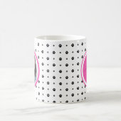 Dog Pet Monogram Foto PW Print Hot Pink Kaffeetasse (Mittel)