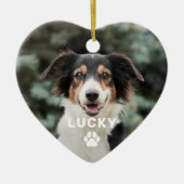 Dog Pet Paw Drucken Personalisiertes Foto Keramik Ornament (Vorne)
