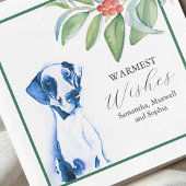 Dog Pet Portrait Christmas Cocktail Napkins Serviette