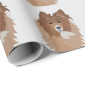 Dog Pet Sheltie Dog Geschenkpapier (Rolleneckpunkt)