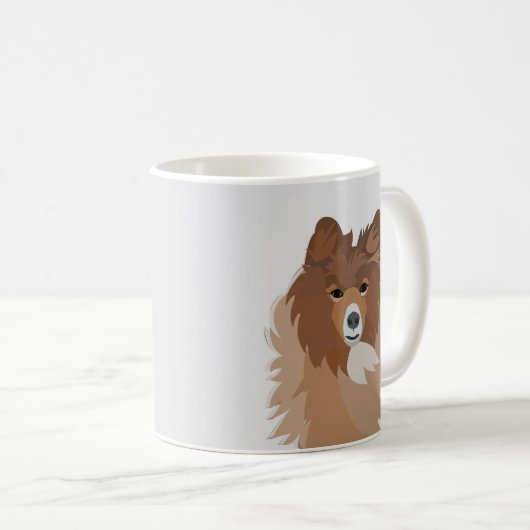 Dog Pet Sheltie Dog Kaffeetasse (VorderseiteRechts)