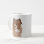 Dog Pet Sheltie Dog Kaffeetasse (Vorderseite Links)