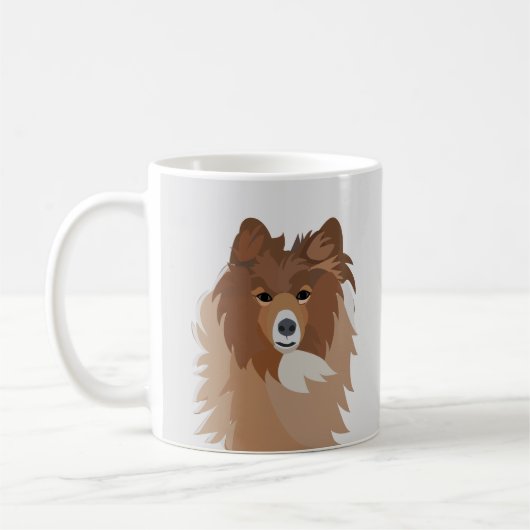 Dog Pet Sheltie Dog Kaffeetasse (Links)